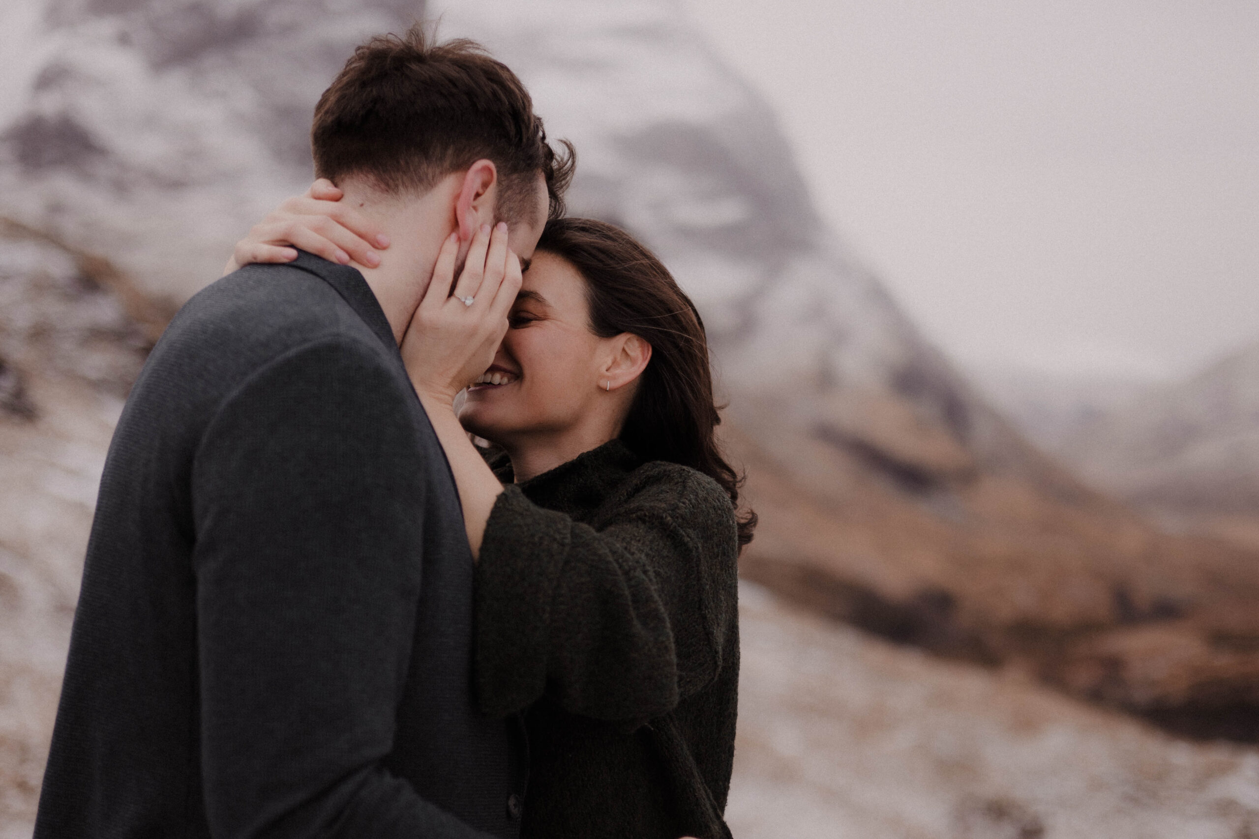 Snowy Glencoe Engagement