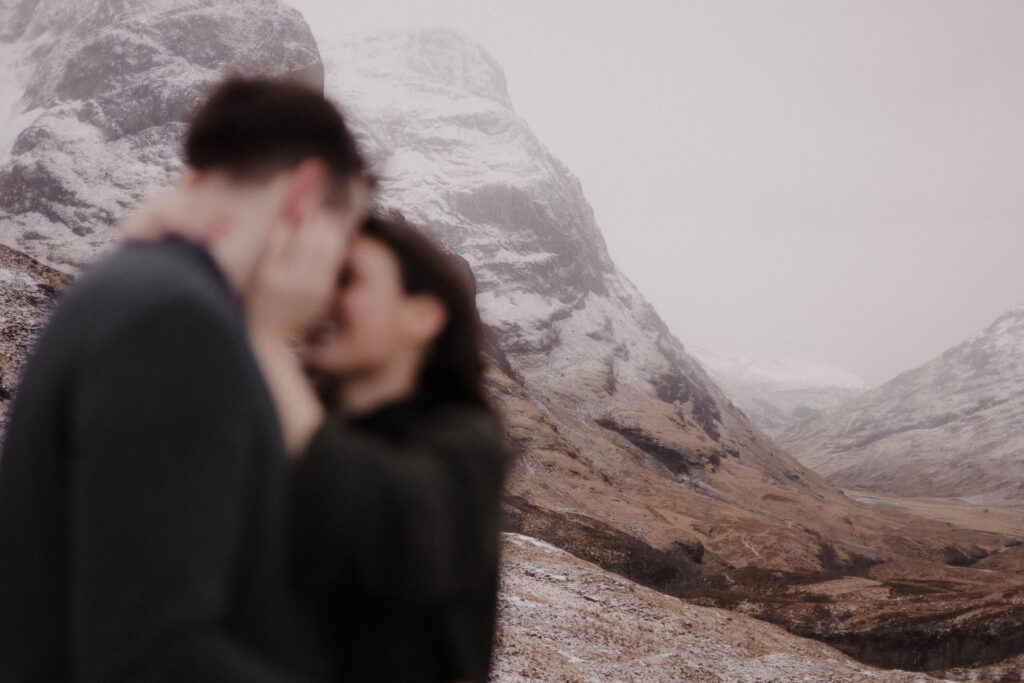 Snowy Glencoe Engagement