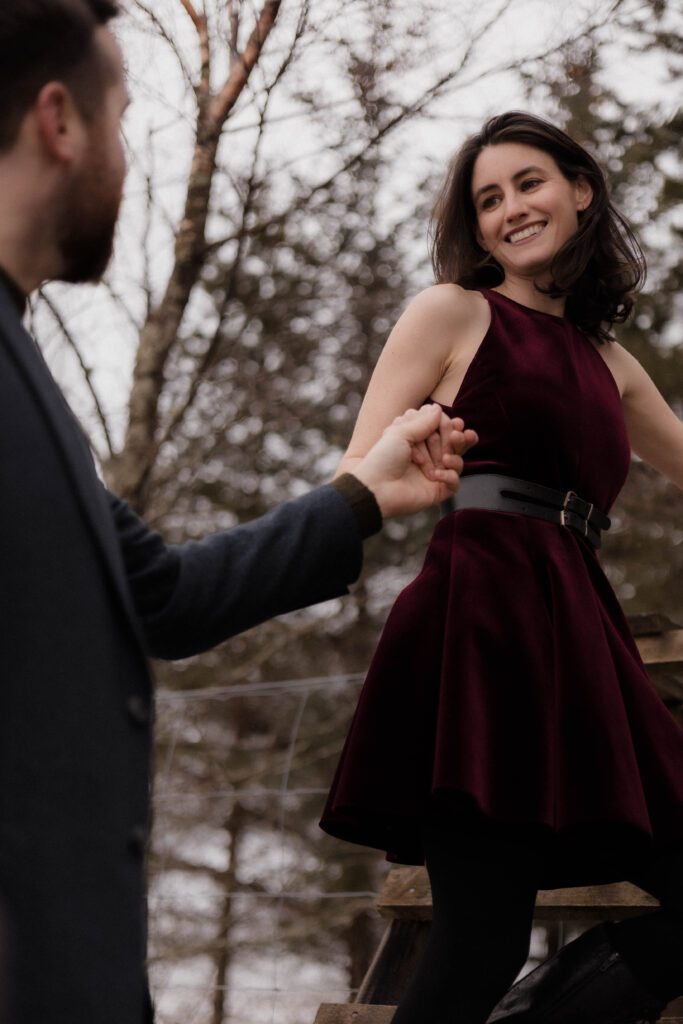 Snowy Glencoe Engagement