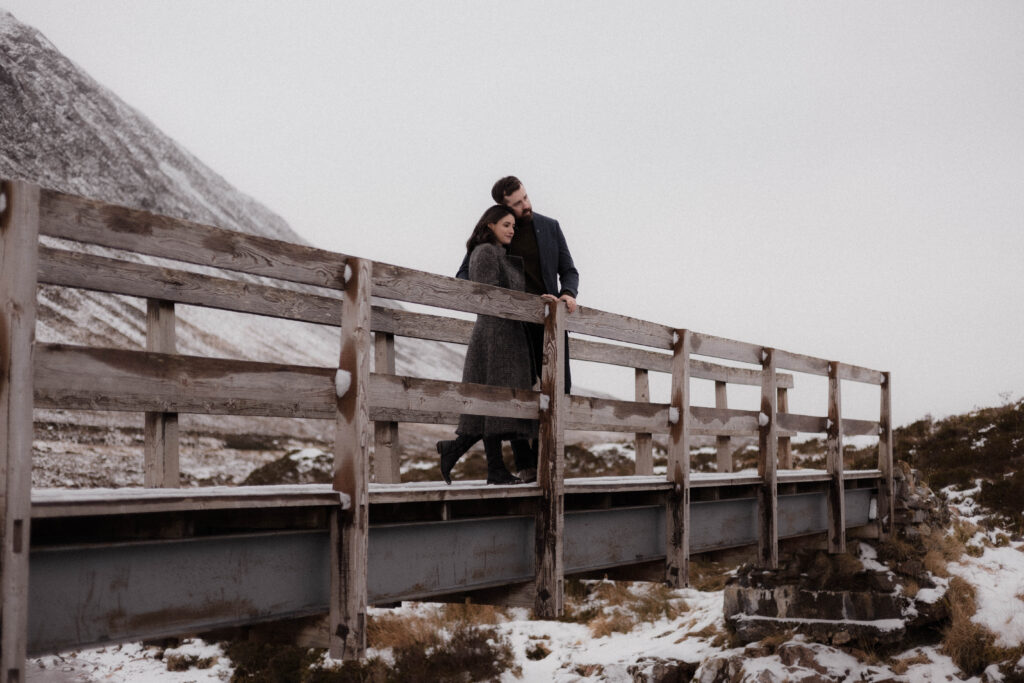 Snowy Glencoe Engagement