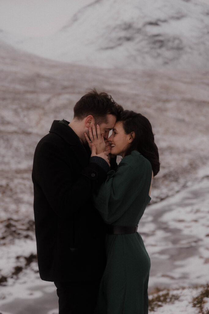 Snowy Glencoe Engagement