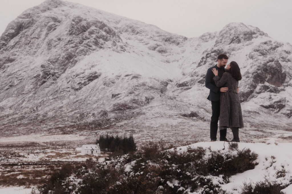 Snowy Glencoe Engagement