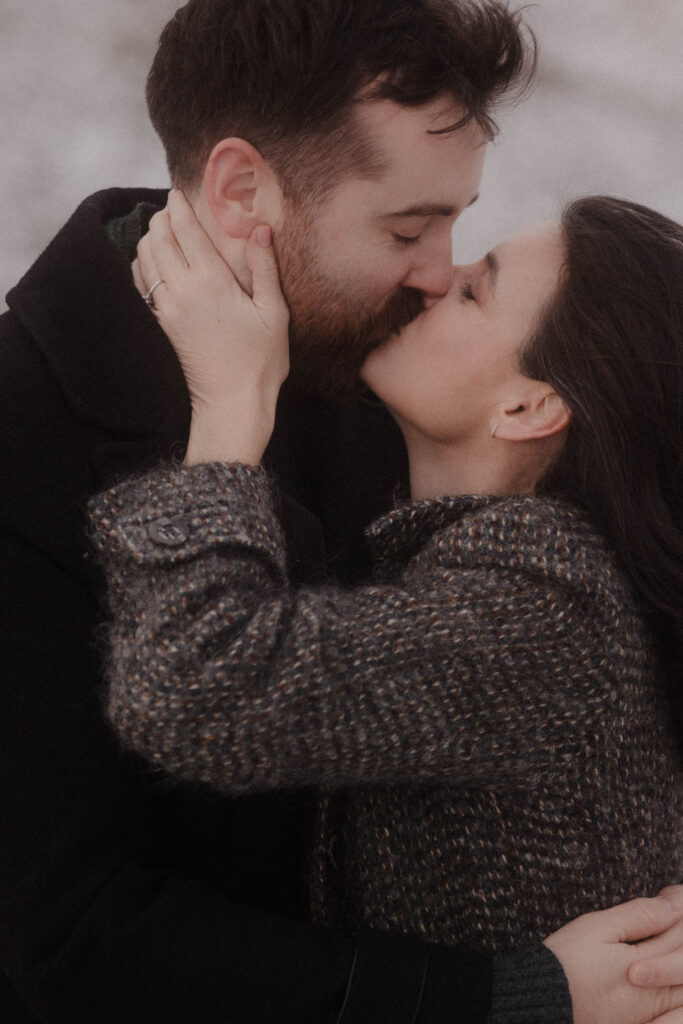 Snowy Glencoe Engagement