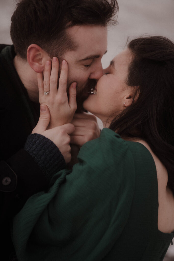 Snowy Glencoe Engagement