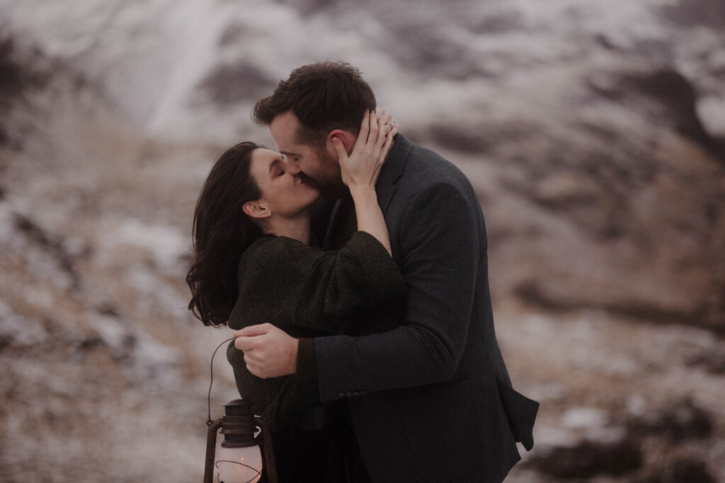 Snowy Glencoe Engagement