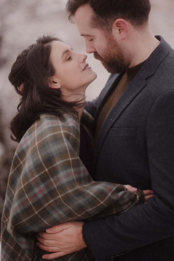 Snowy Glencoe Engagement