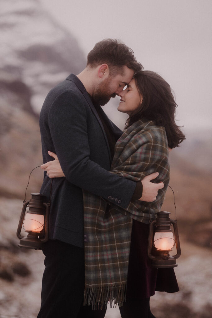 Snowy Glencoe Engagement