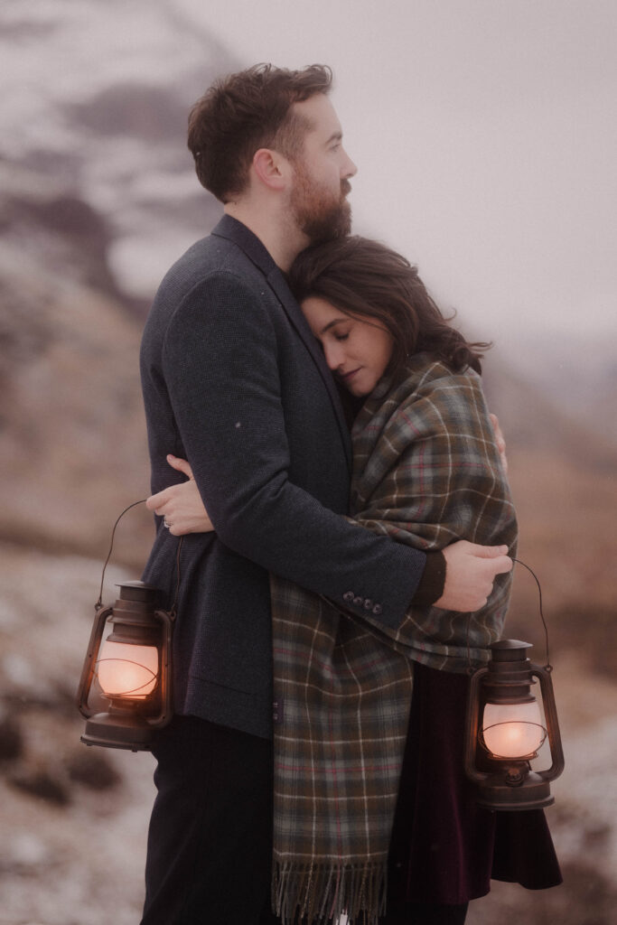 Snowy Glencoe Engagement