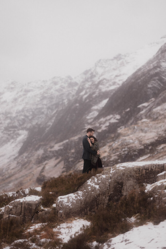 Snowy Glencoe Engagement