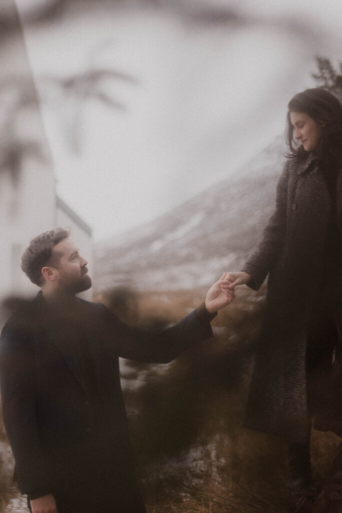 Snowy Glencoe Engagement