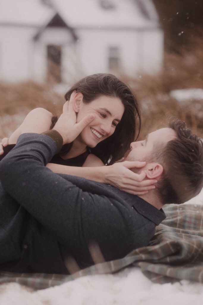 Snowy Glencoe Engagement