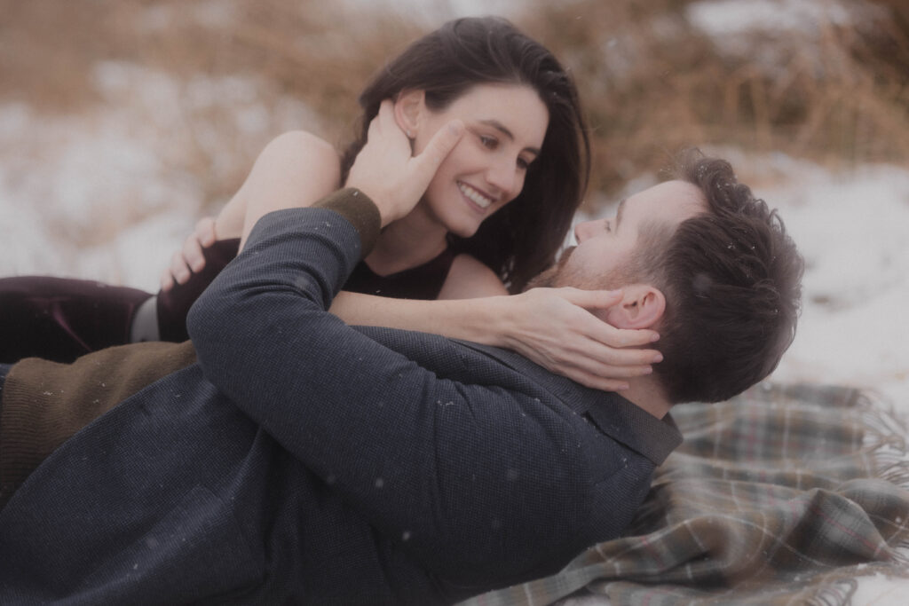 Snowy Glencoe Engagement